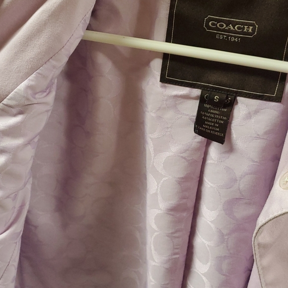 Coach Lavender Jacket Size Small - Picture 4 of 5